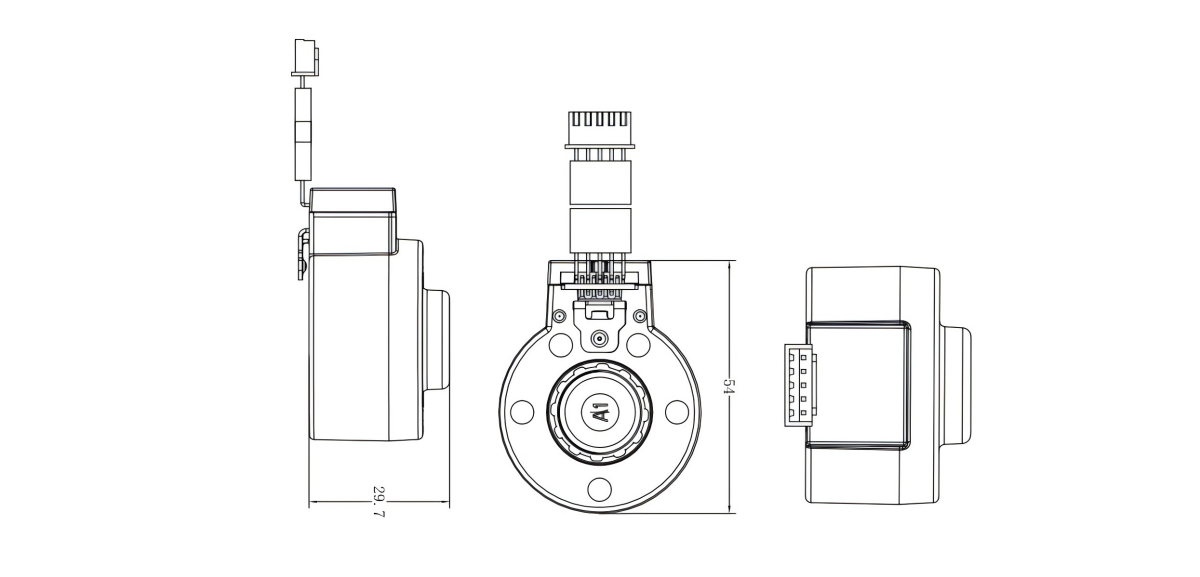 Gian TR019-P01 PM Stepper Motor of Mechanical Dimensions