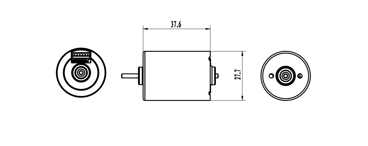 BLDC2838 Inrunner Brushless DC Motor for Mechanical dimensions