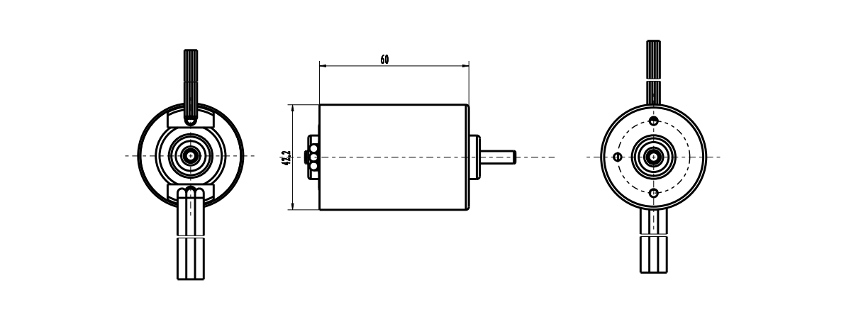 BLDC4260 Inrunner Brushless DC Motor for Mechanical dimensions