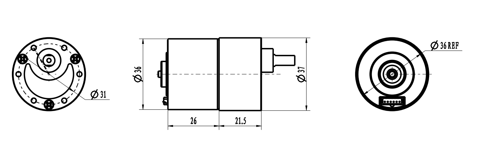 Mechanical dimensions for TR095-P01