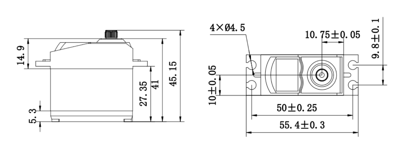 Mechanical dimensions for YF003-P01