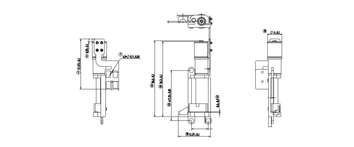 TR006-P01 PM Stepper Motor for Mechanical Dimensions