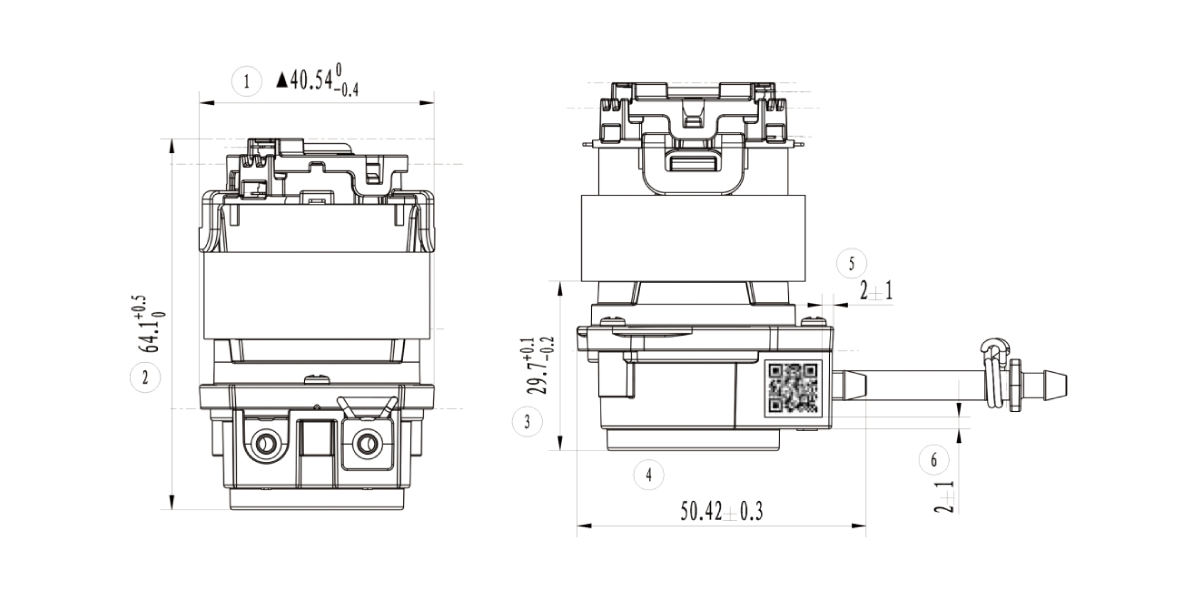 Mechanical dimensions for TR038-P01