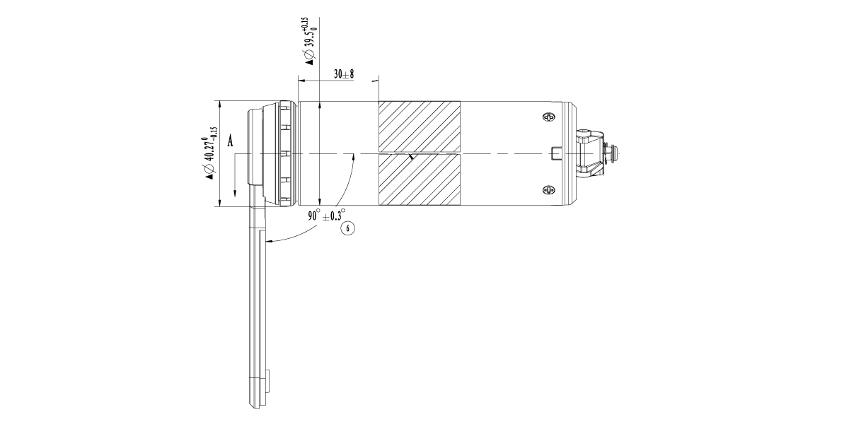 Mechanical Dimensions for TR076 Brushed Planetary Gear Motor