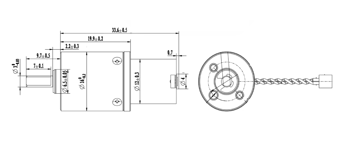 Mechanical Dimension for TR082