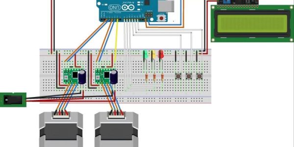 Driver run two stepper motors